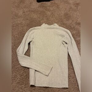 SHEIN Beige Ribbed Knit Top